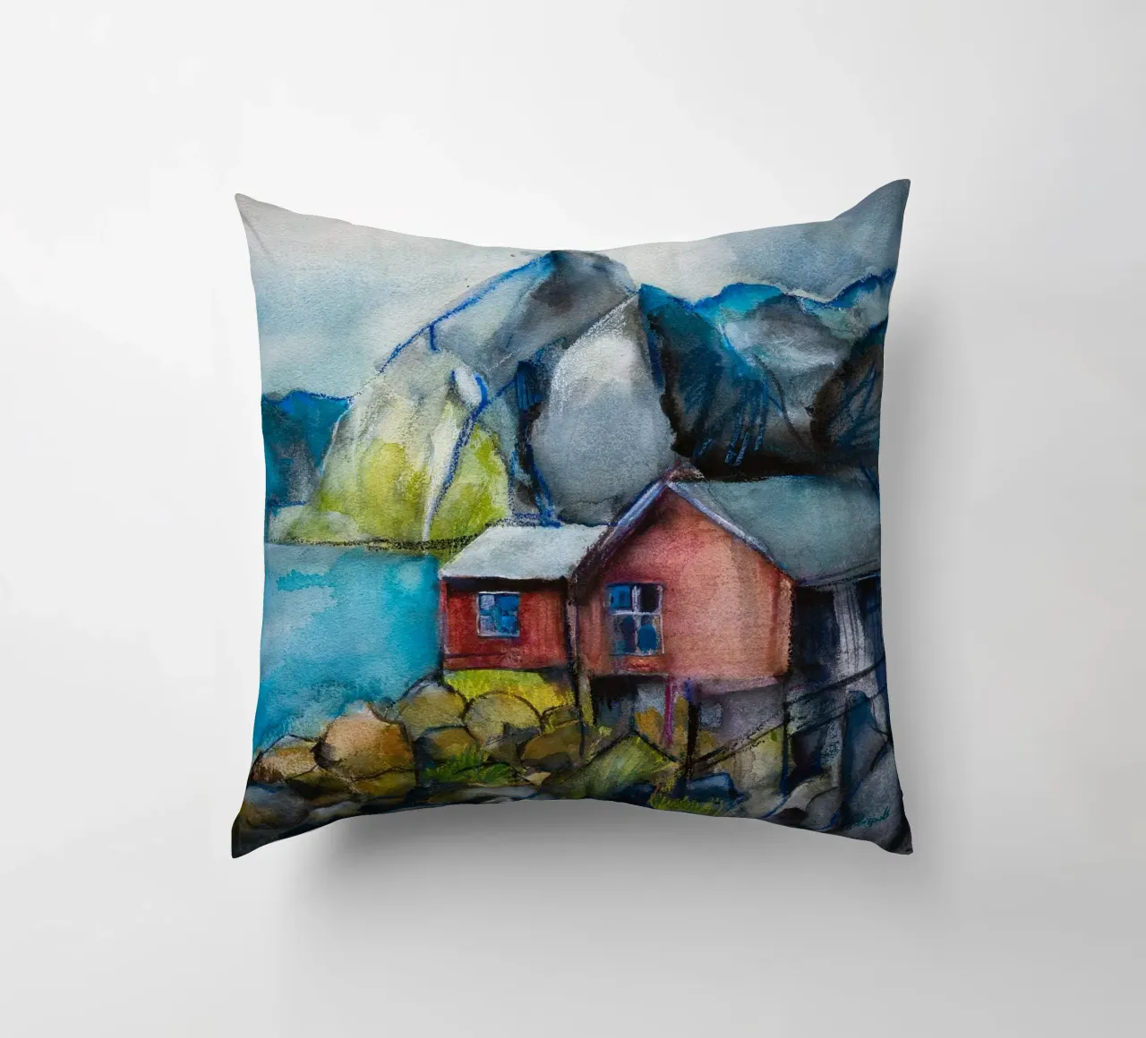Cabins by the fjord cuscino da Stoian Hitrov