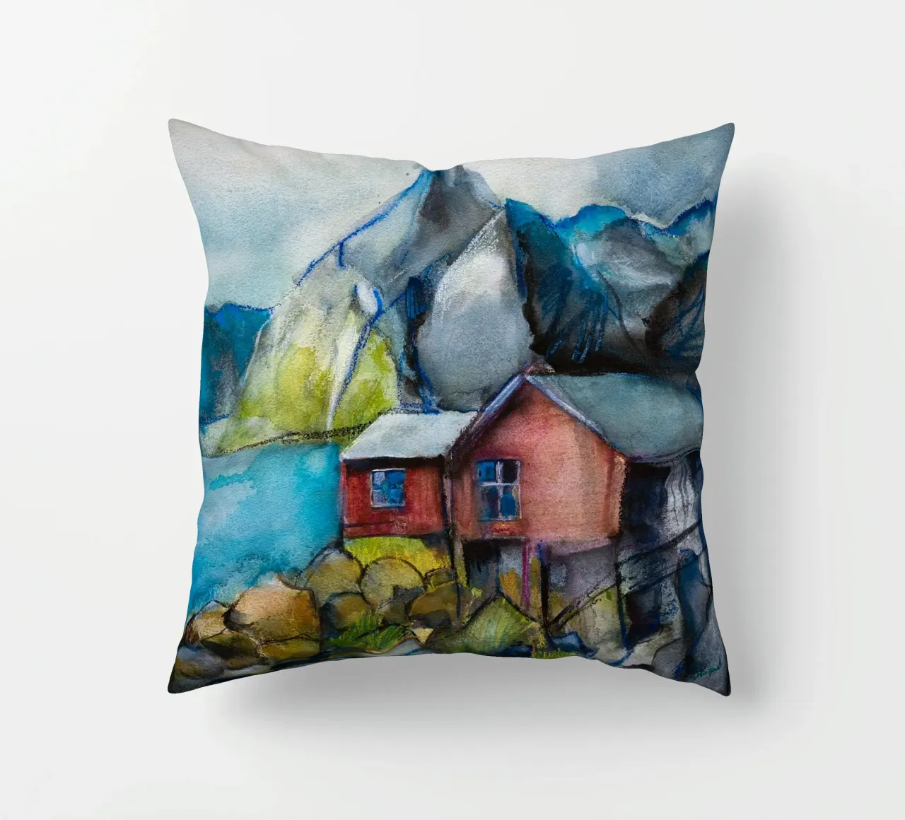 Cabins by the fjord cuscino da Stoian Hitrov