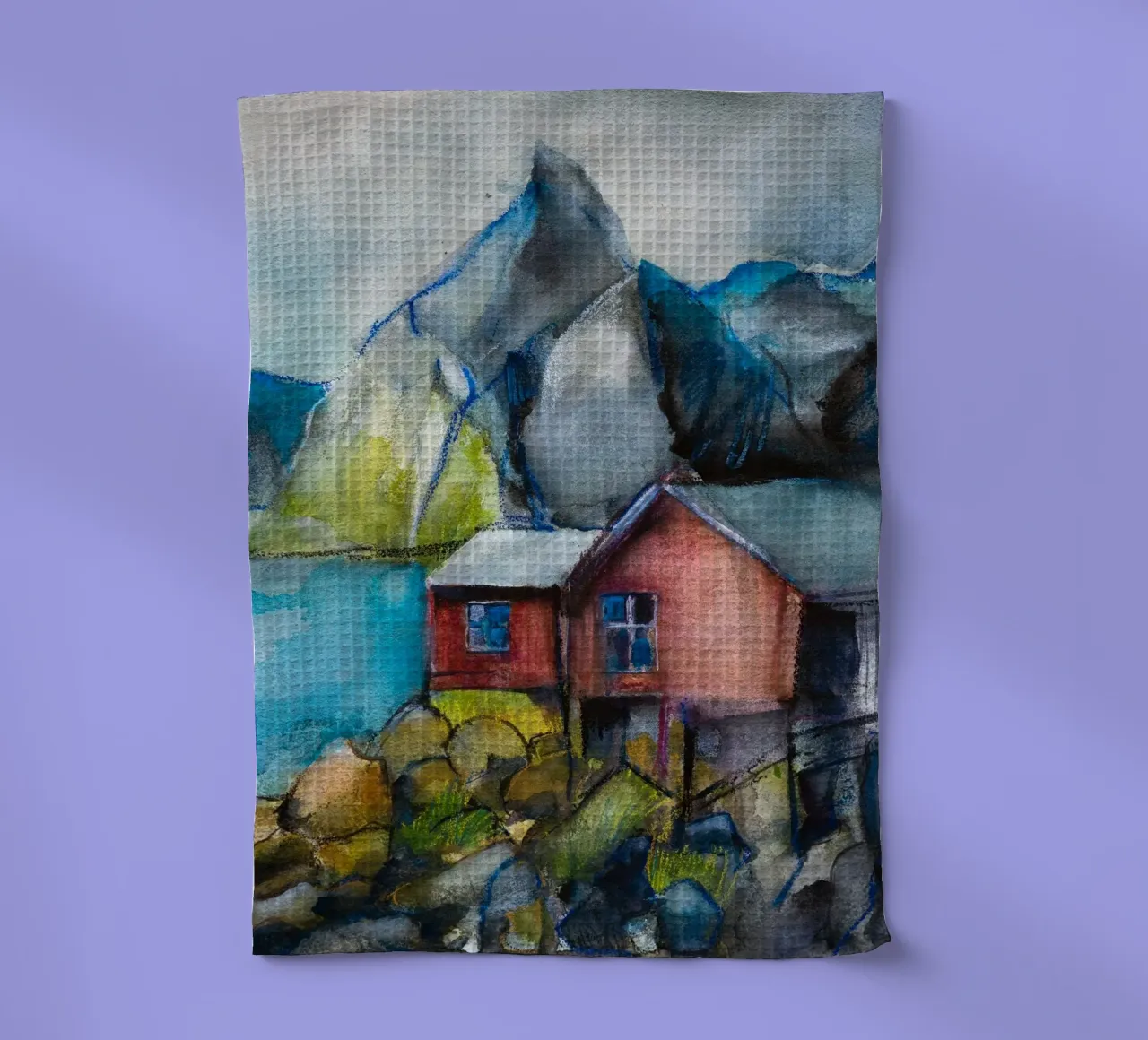 Cabins by the fjord canovaccio da cucina da Stoian Hitrov