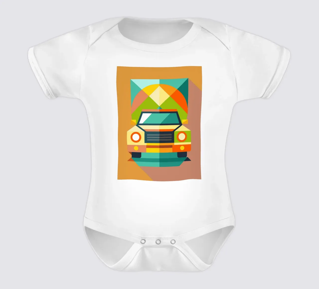 auto illustrazione vettoriale body neonato maniche corte da Shillas