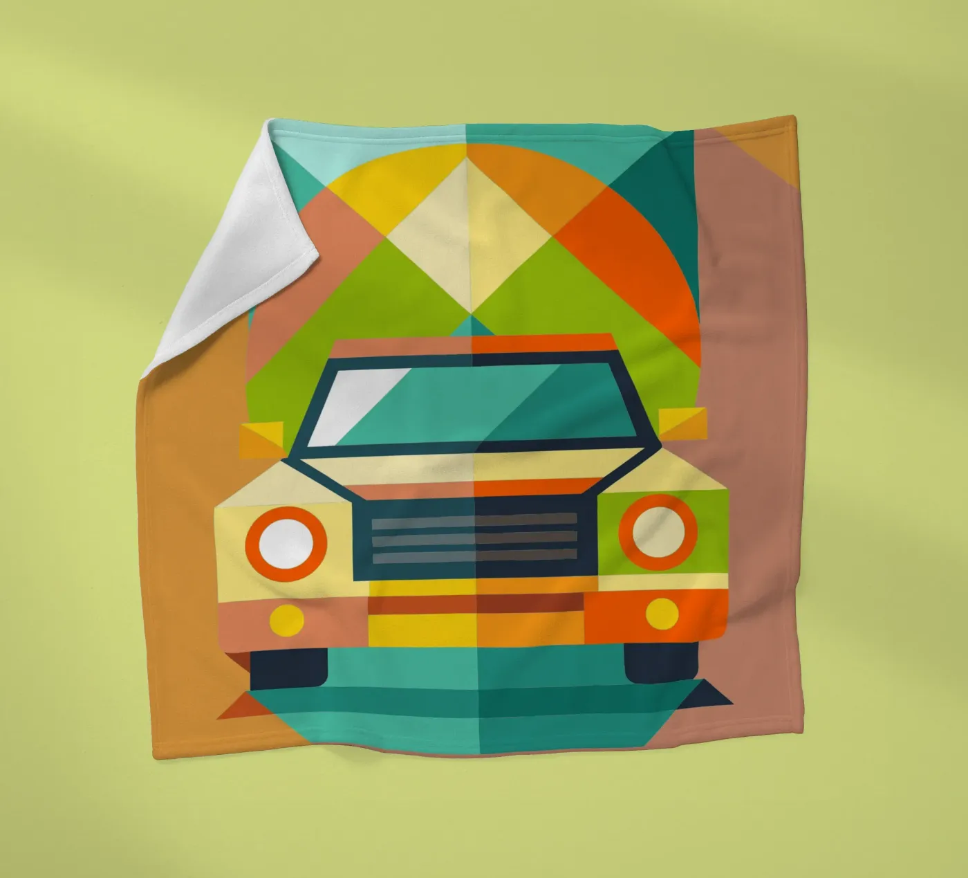 vectorillustratie auto fleecedeken van Shillas