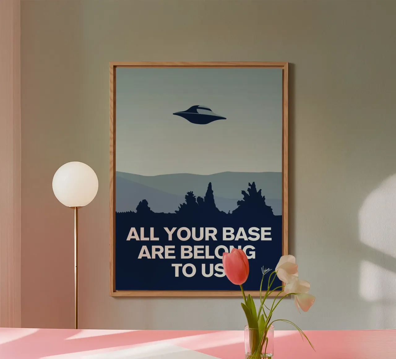 My I want to believe minimal poster-AYBABTU alluminio dibond da geekxfiles