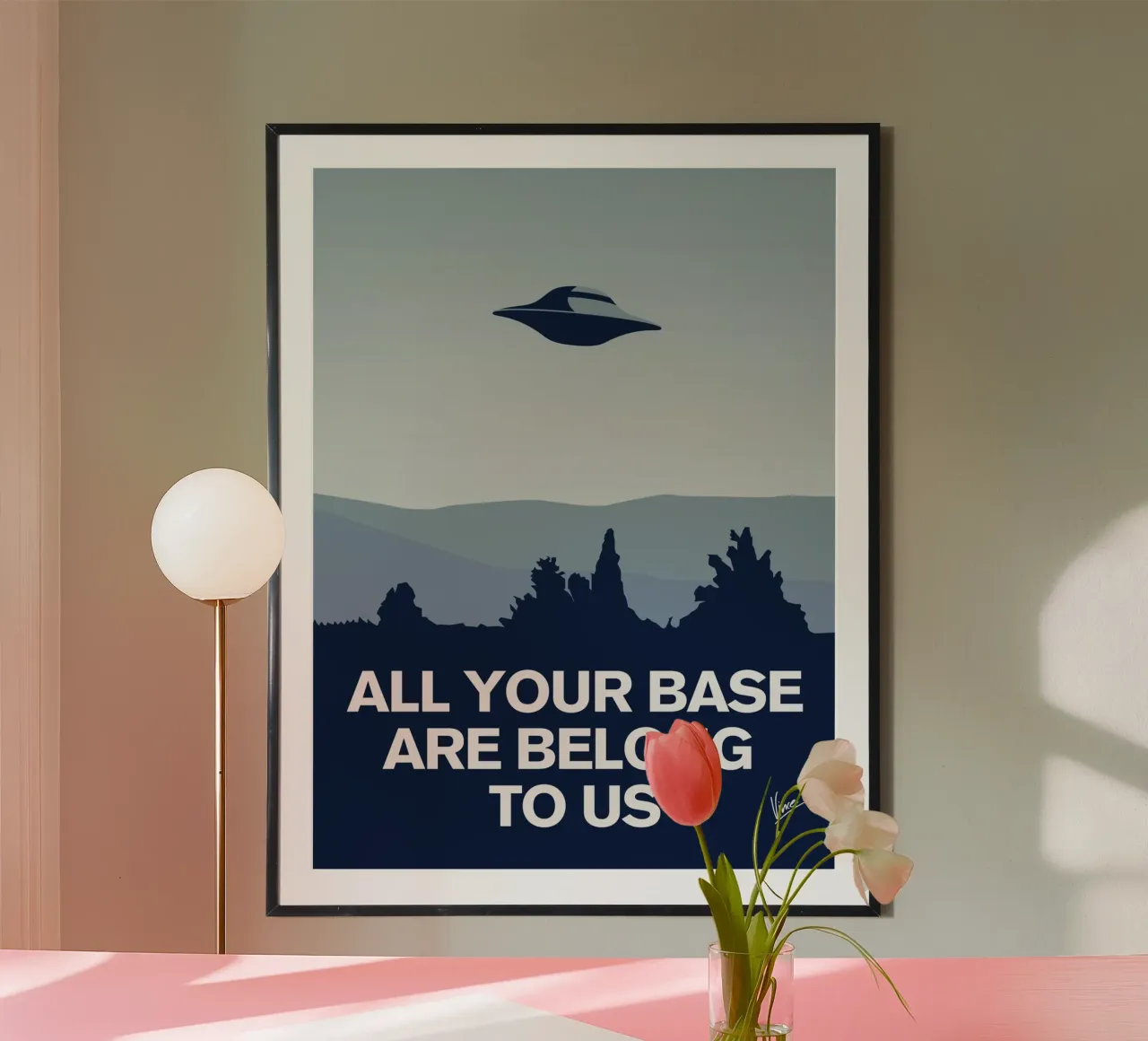My I want to believe minimal poster-AYBABTU poster con telaio in alluminio da geekxfiles
