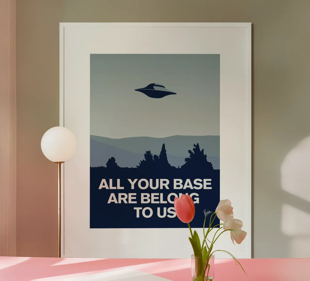 My I want to believe minimal poster-AYBABTU poster con telaio in alluminio da geekxfiles