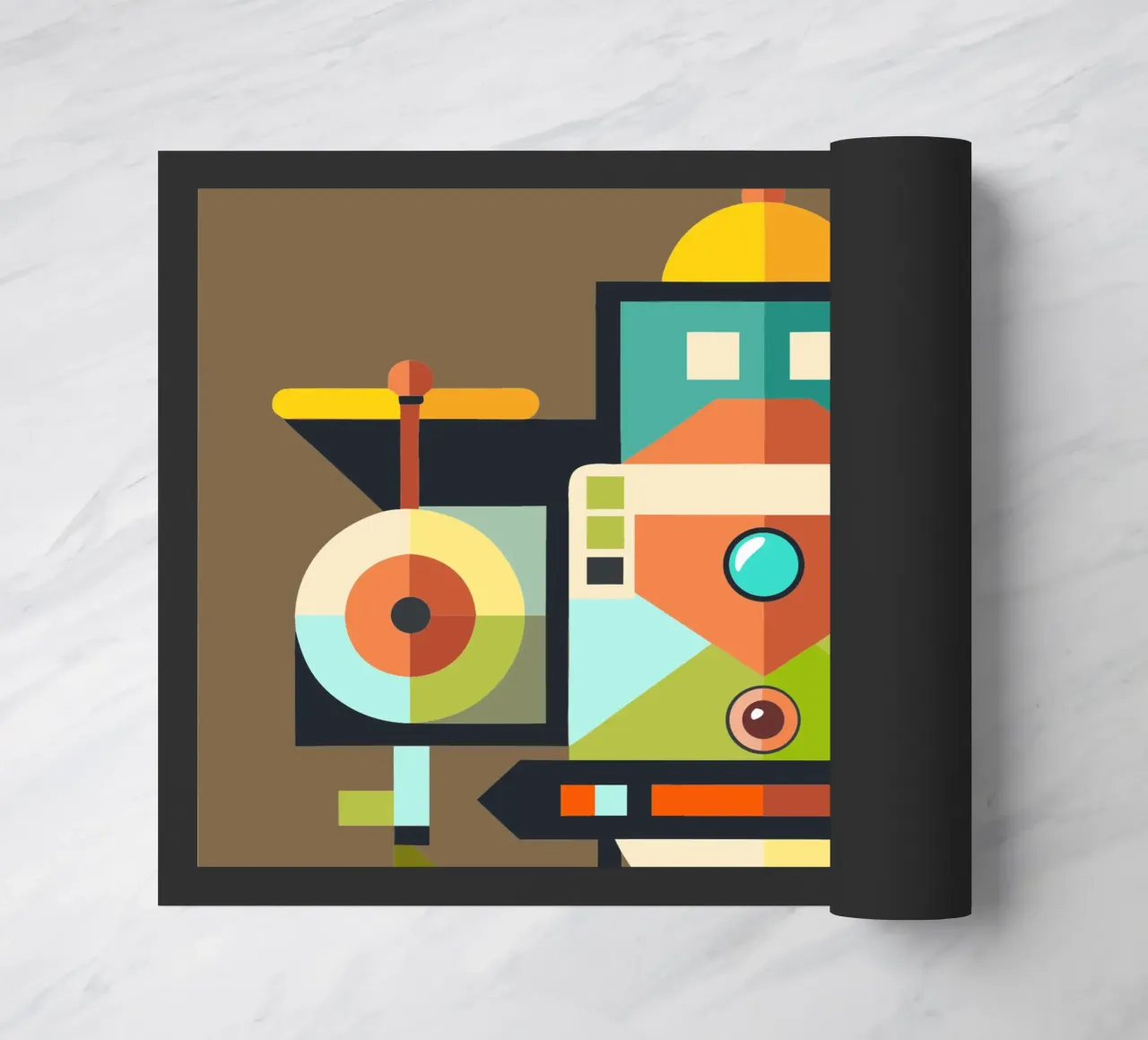 vectorillustratie drone deurmat van Shillas