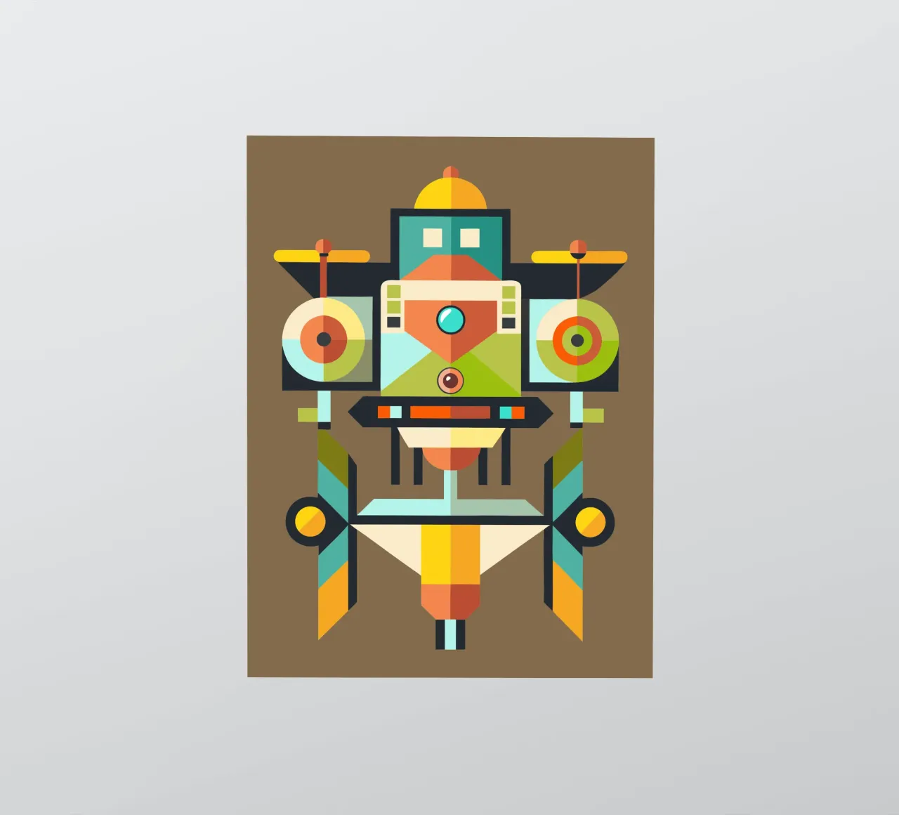 drone ilustración vectorial pegatina de Shillas