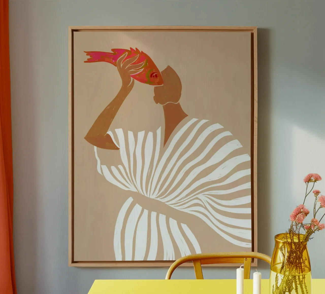 Visoog Paradox canvas met Baklijst van 83oranges