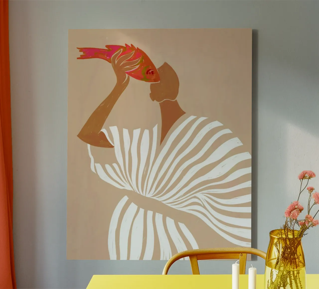 Visoog Paradox canvas met Baklijst van 83oranges