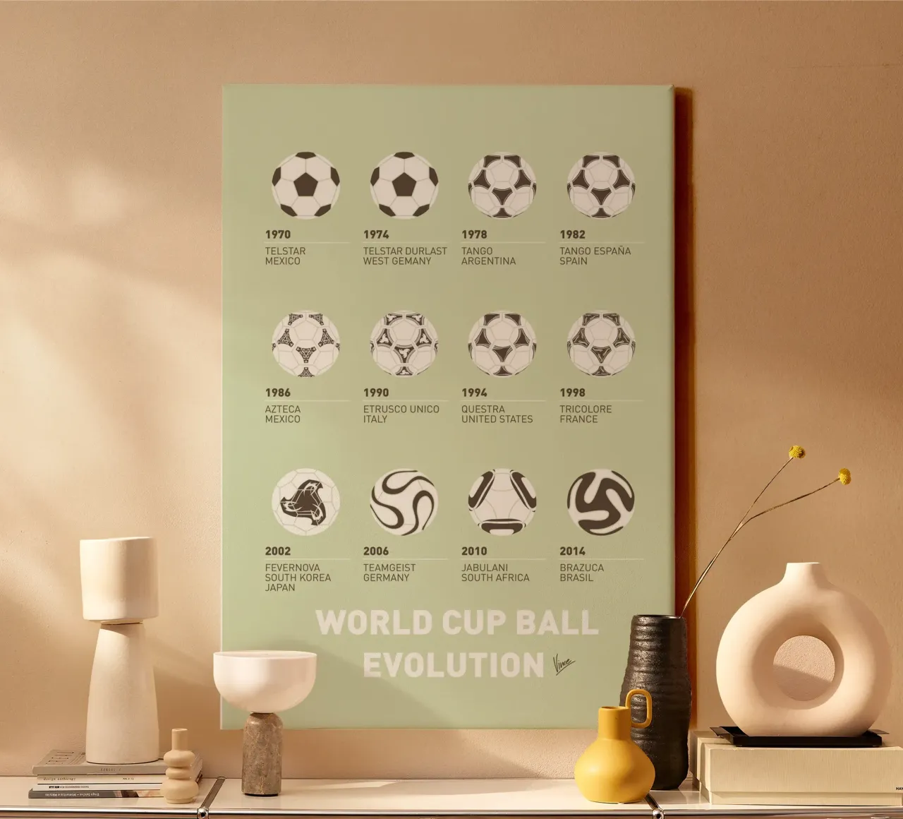 My Evolution Soccer Ball minimal poster tela con Cornice a cassetta da geekxfiles