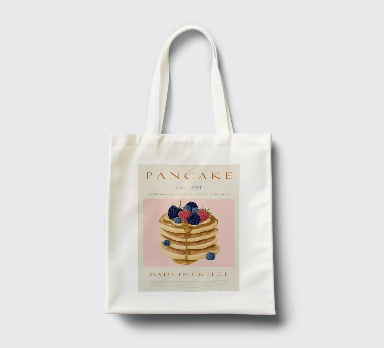 pancake al lampone borsa in juta da Oscar Shaw