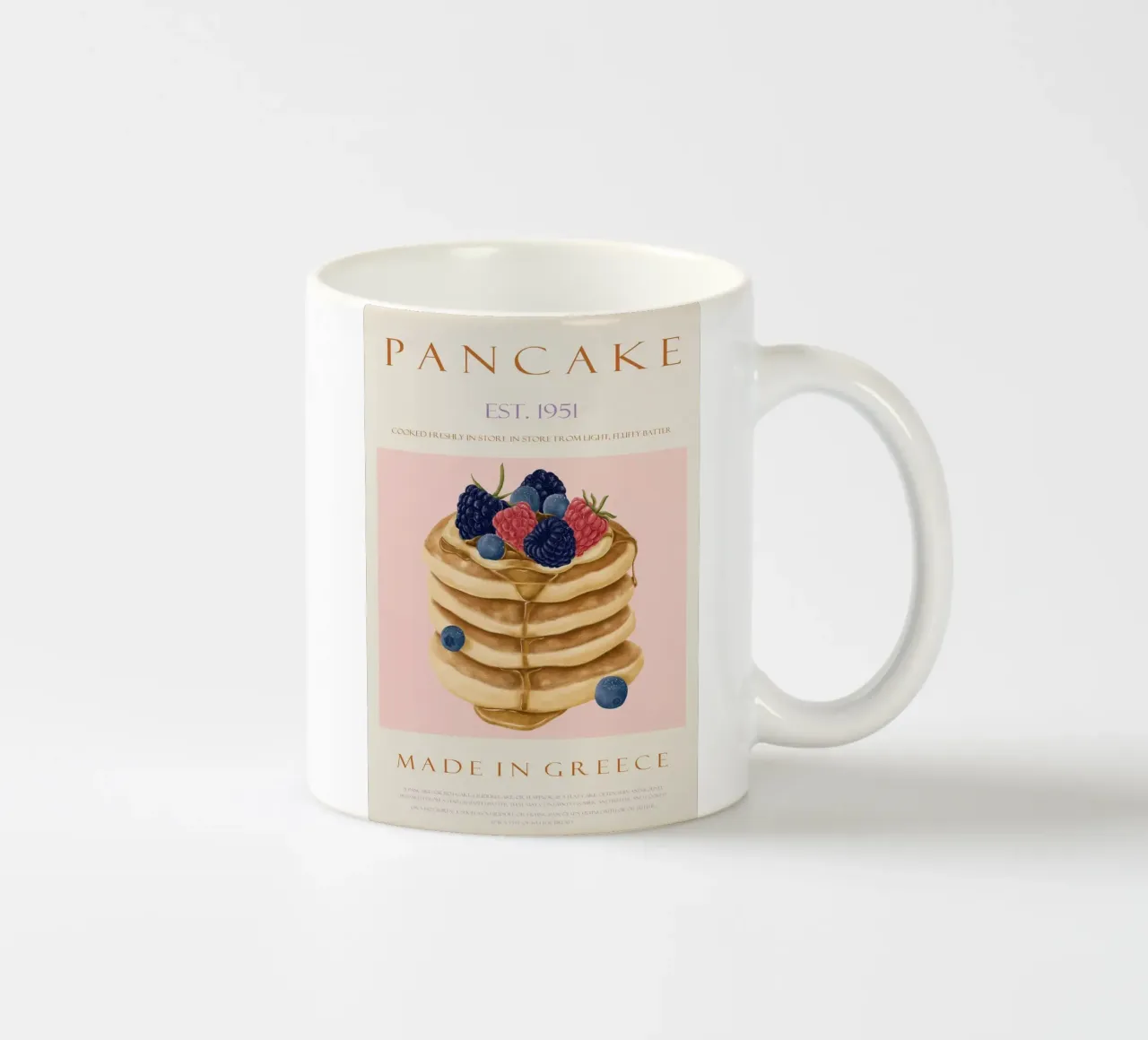 pancake raspberry keramische mok van Oscar Shaw