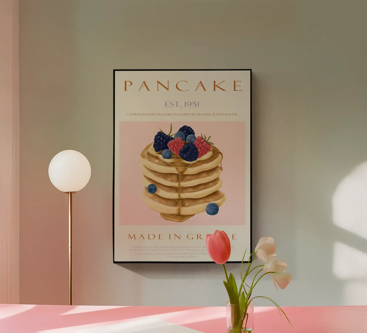 pancake raspberry acryl van Oscar Shaw