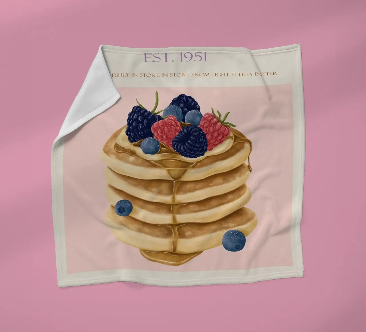 pancake al lampone coperta in pile da Oscar Shaw