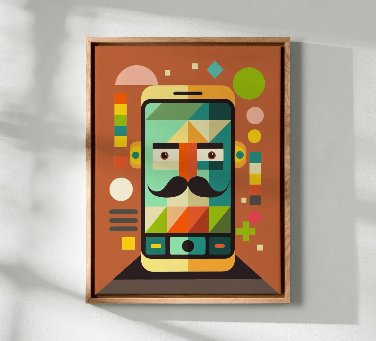 handphone vector illustration canvas with Floater frame by Shillas