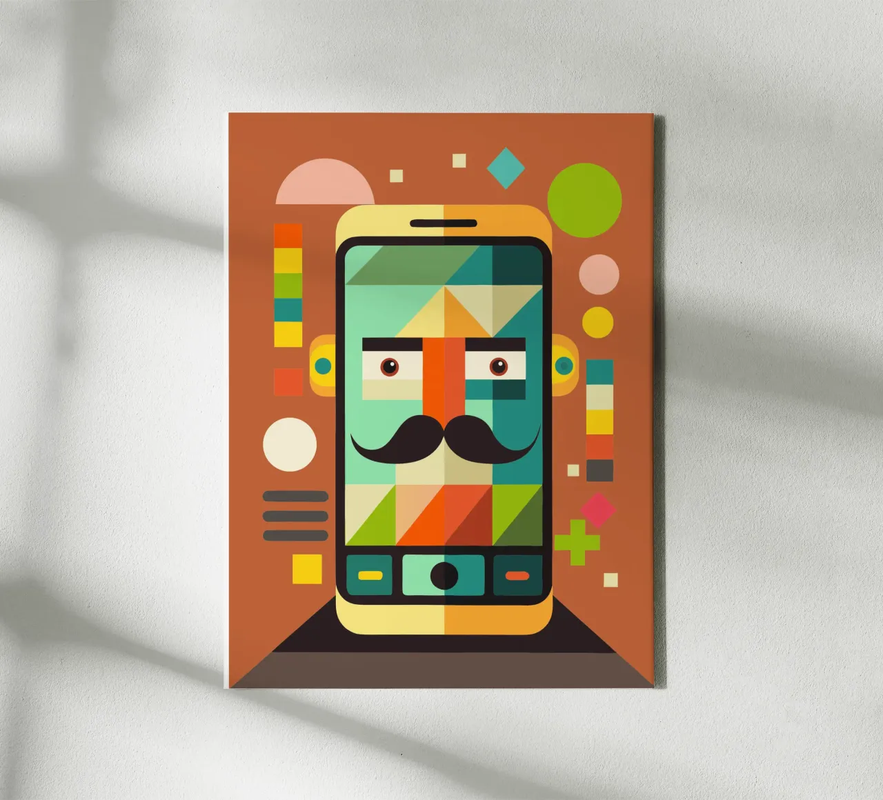 handphone vector illustration canvas with Floater frame by Shillas