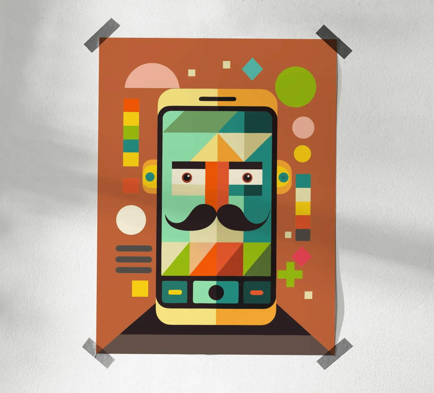vectorillustratie handphone poster van Shillas