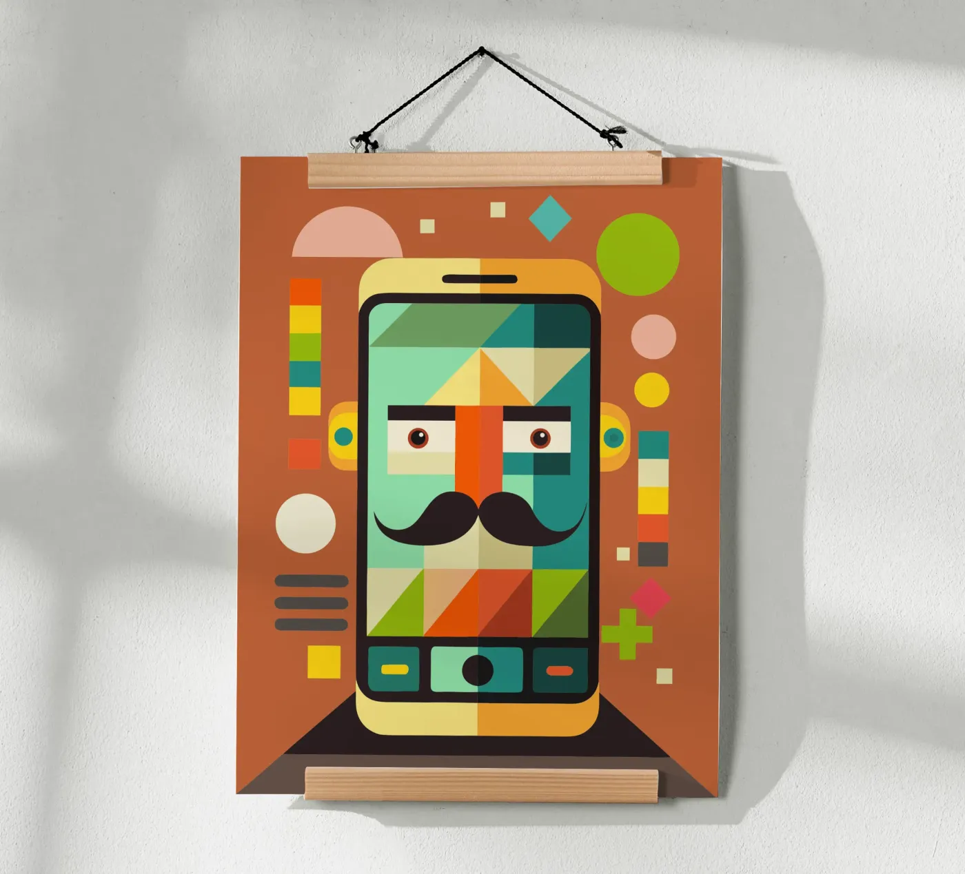 vectorillustratie handphone poster van Shillas