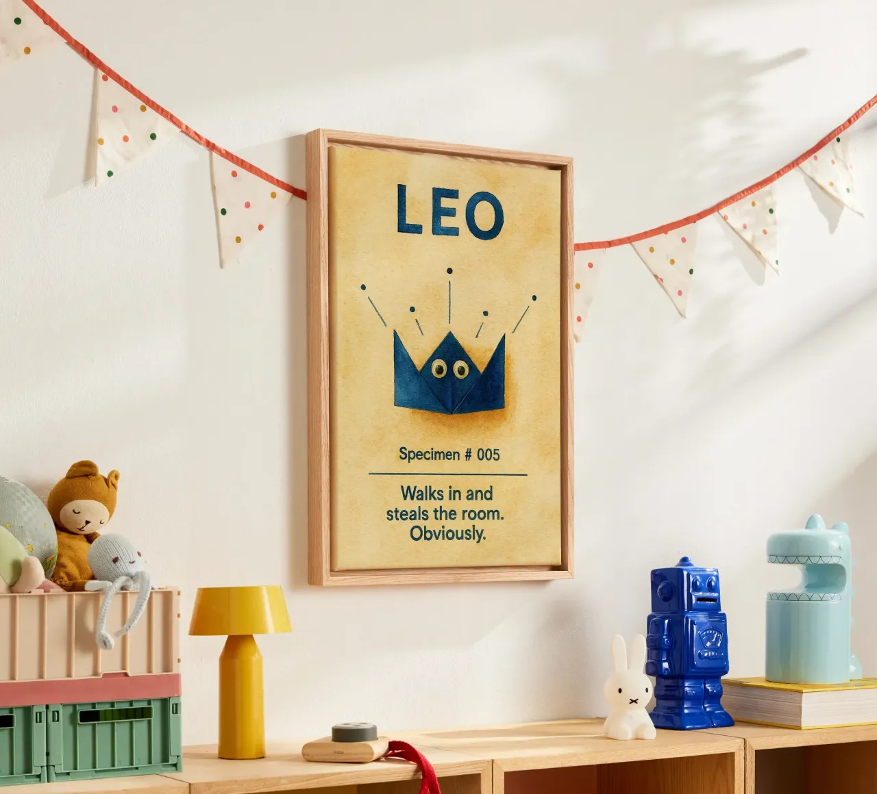 leo logo vector dierenriem schilderij canvas met Baklijst van Shillas