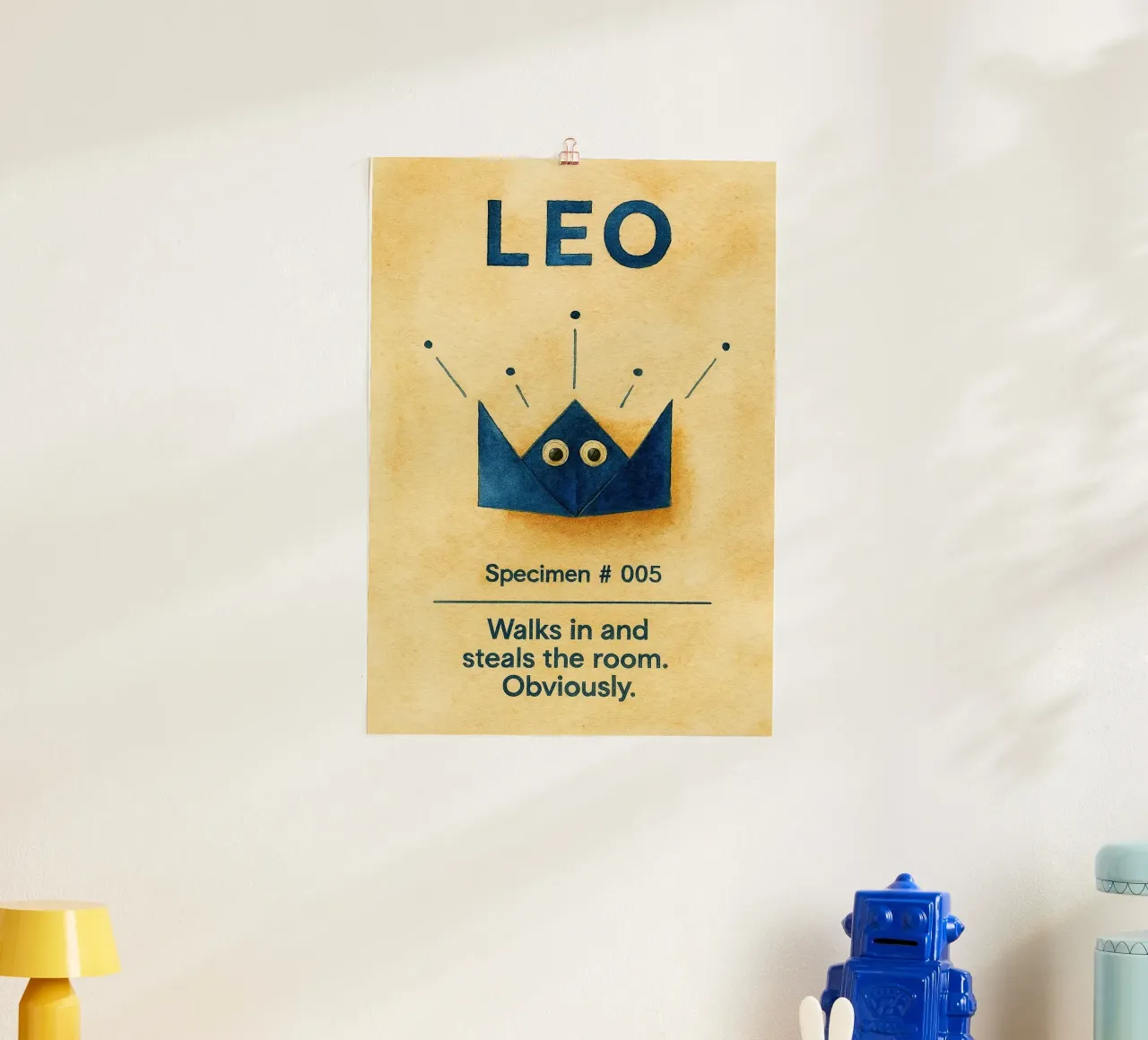 leo logo vettoriale pittura zodiacale poster da Shillas