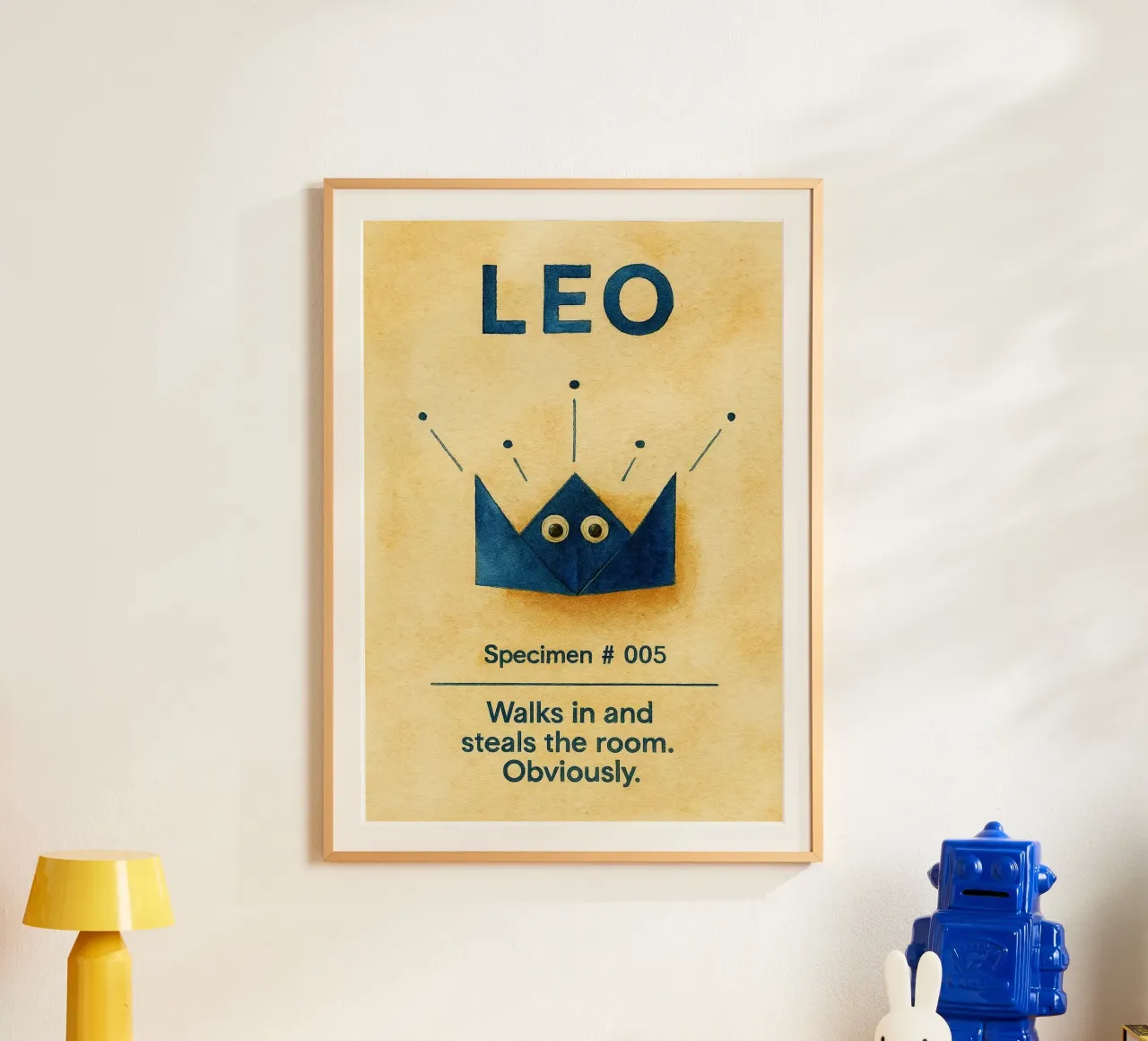 leo logo vettoriale pittura zodiacale poster da Shillas
