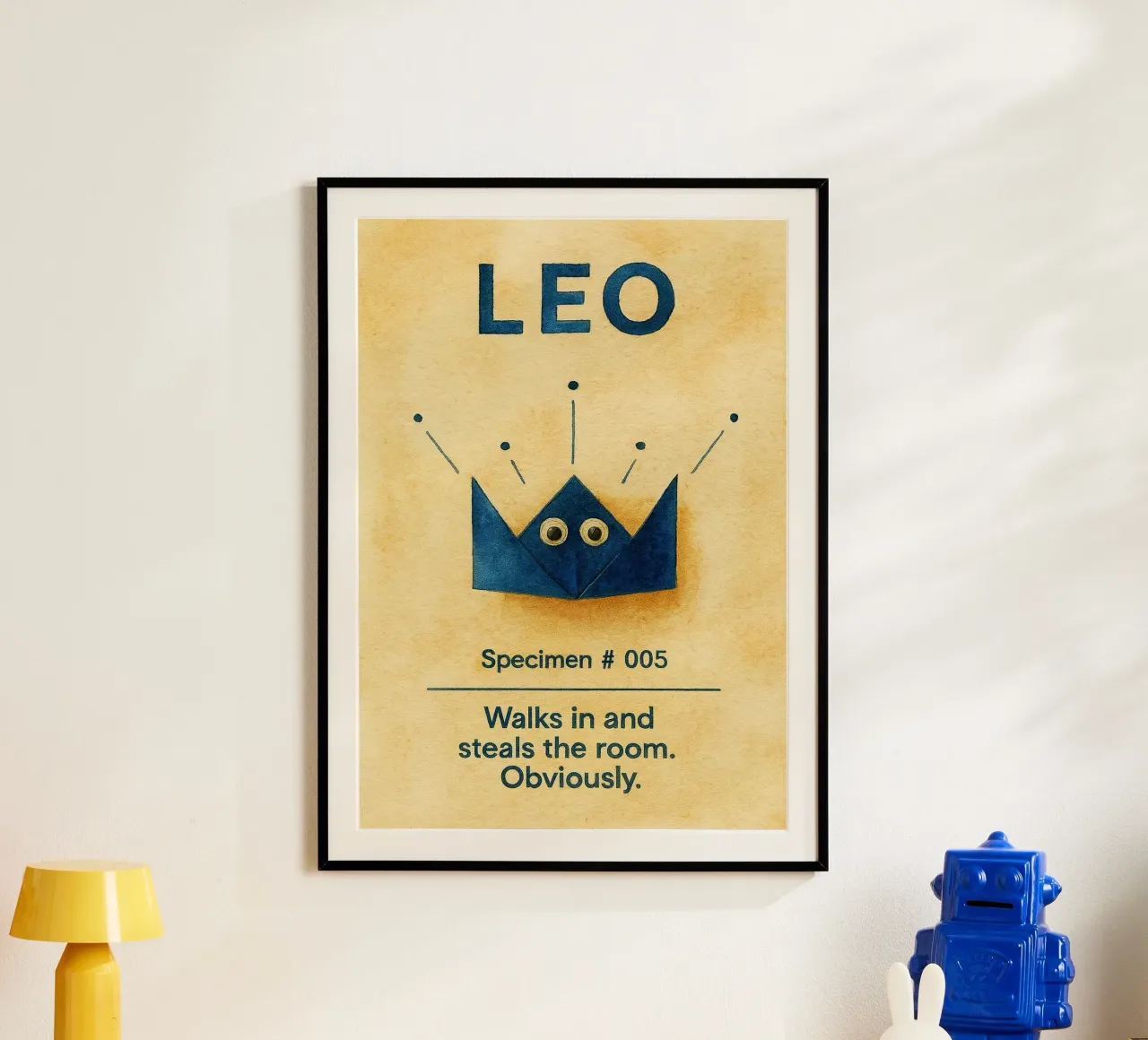 leo logo vettoriale pittura zodiacale poster da Shillas