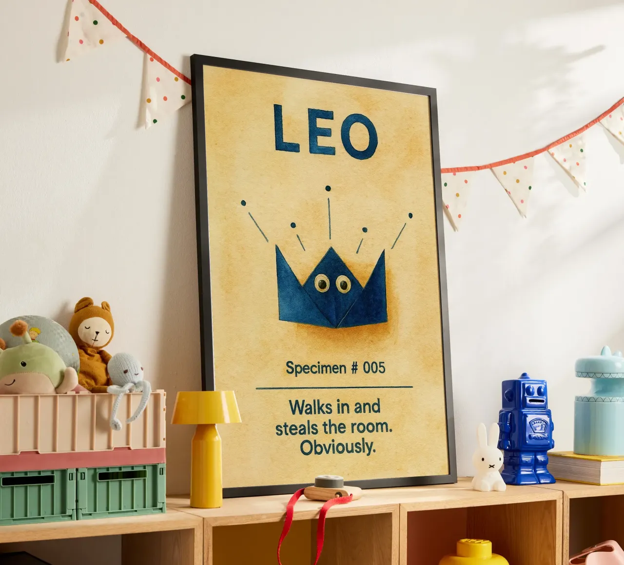 leo logo vettoriale pittura zodiacale poster da Shillas