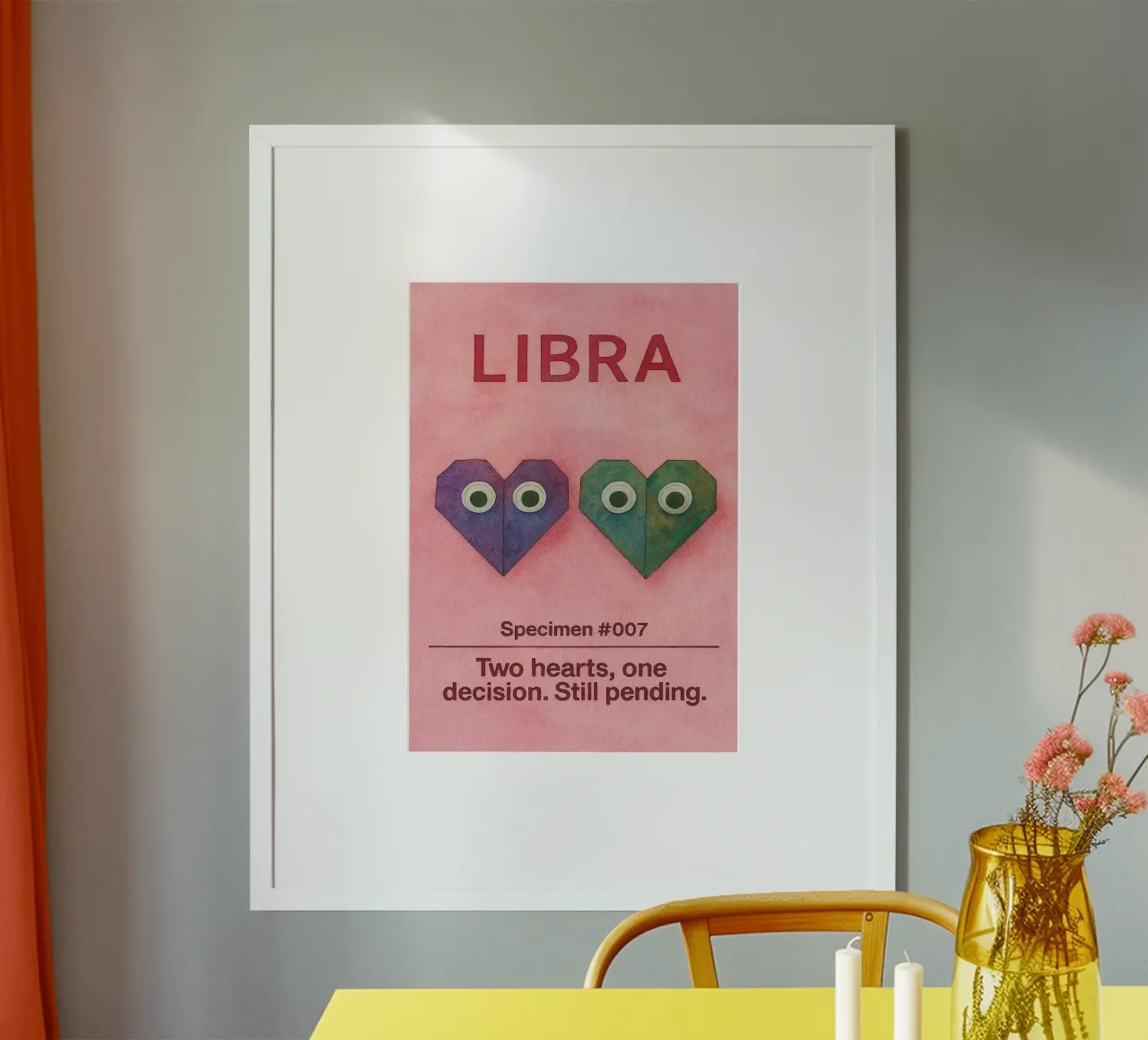 libra logo vettoriale pittura zodiacale poster da Shillas