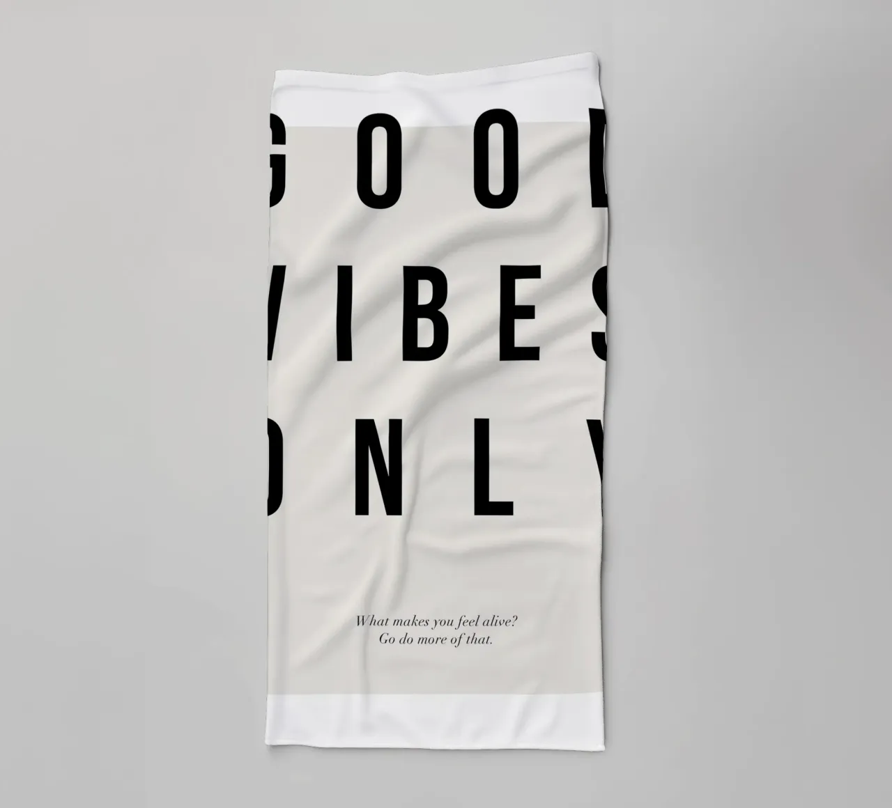 typography motivational message towel by Mary Bennett