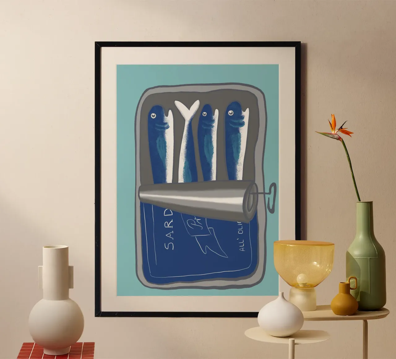 Sardines poster da LaraLiliana Design
