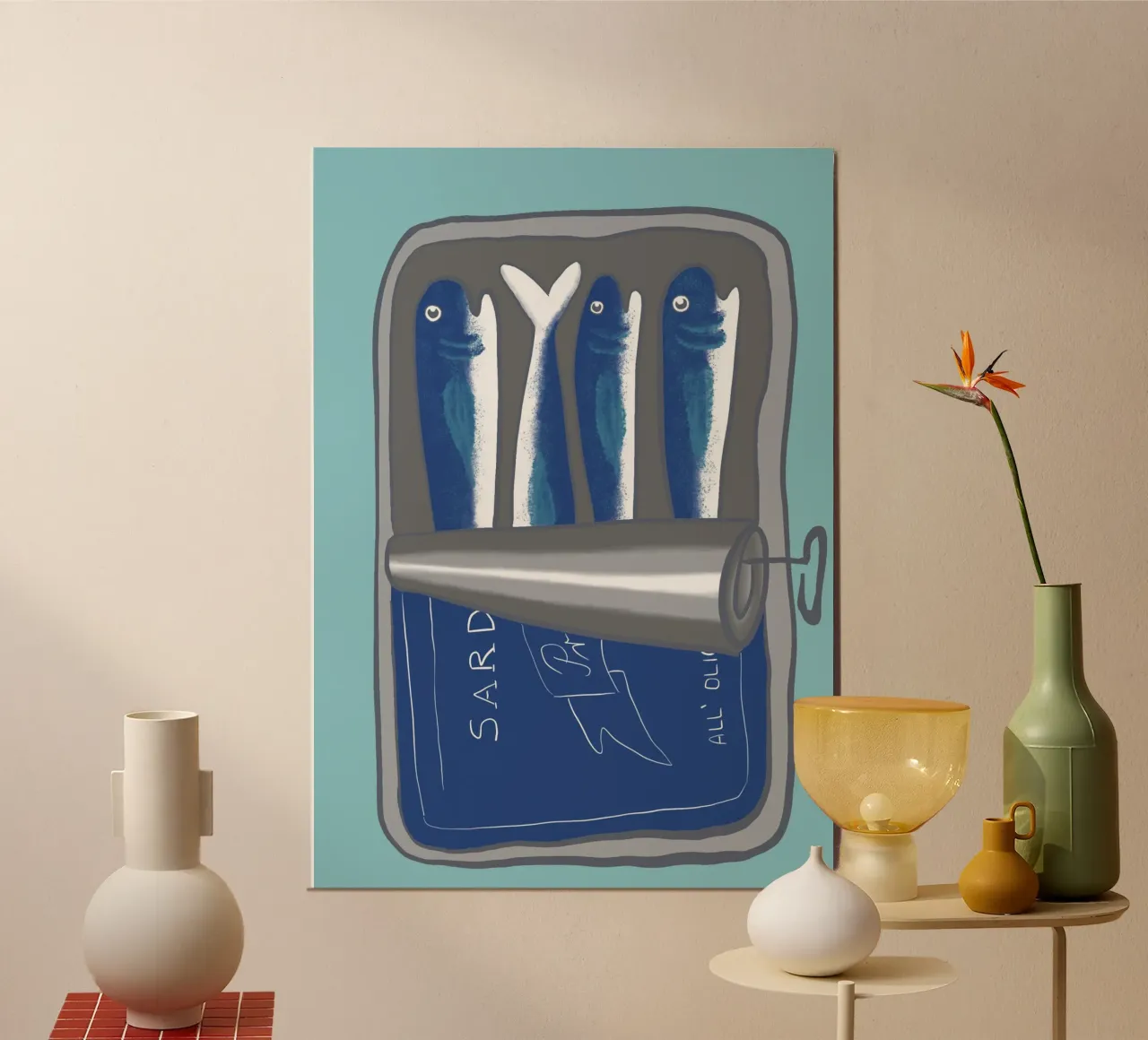 Sardines poster da LaraLiliana Design