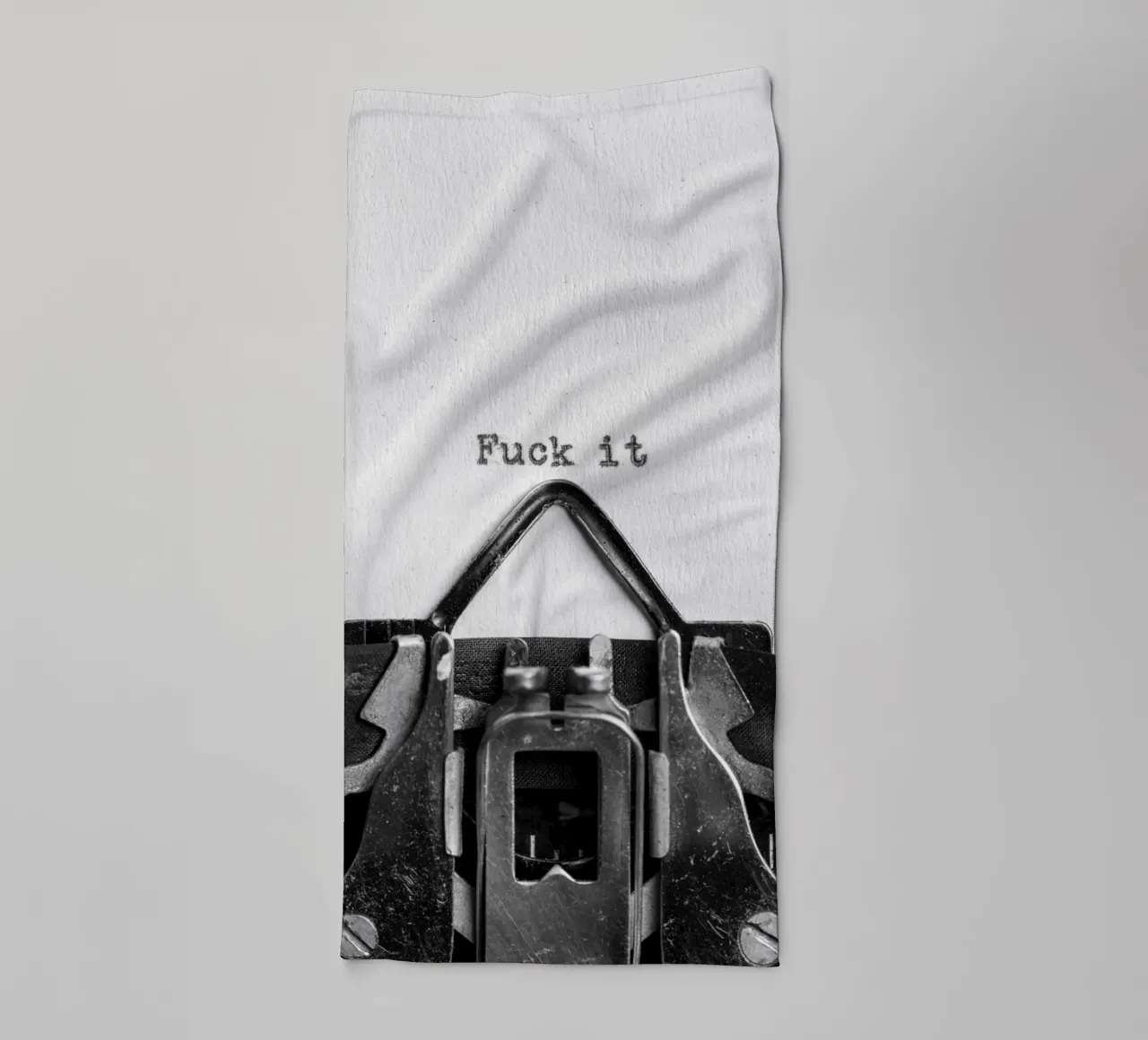 typewriter paper text towel by Mary Bennett