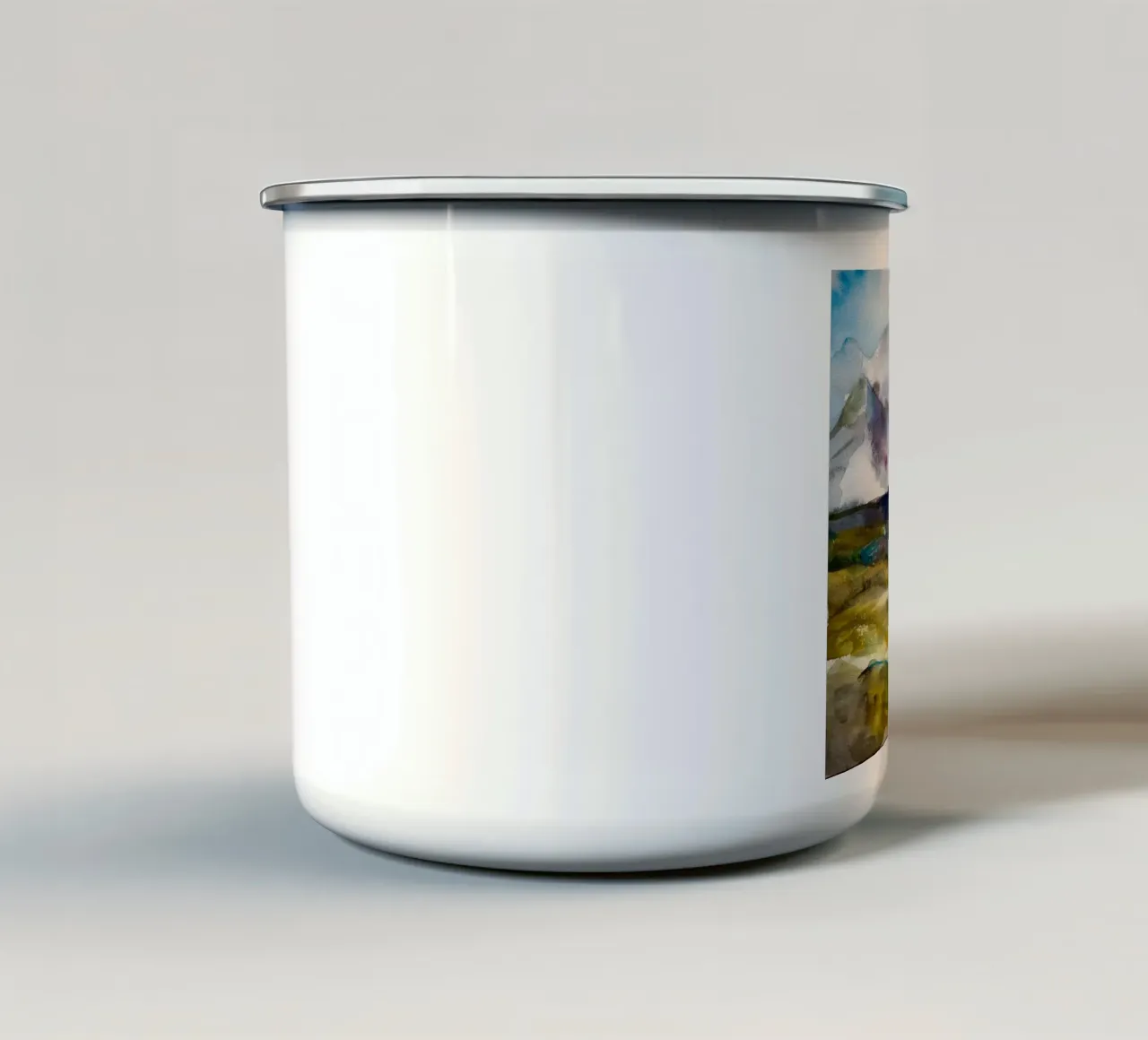 Cliffs of Morning Storm tazza in smalto da Stoian Hitrov