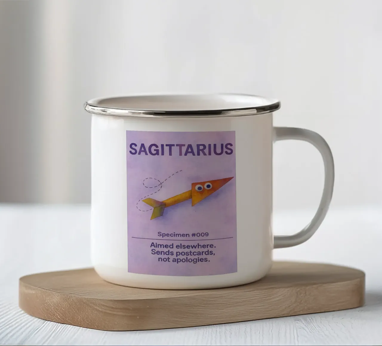 Boogschutter logo vector dierenriem schilderij emaille mok van Shillas