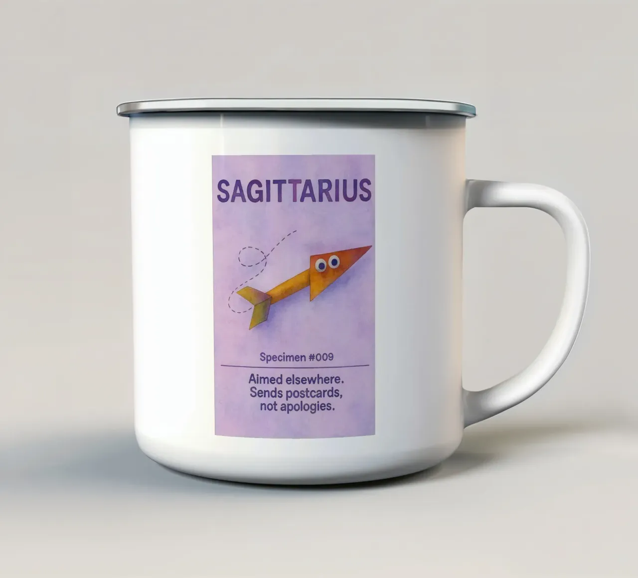 Boogschutter logo vector dierenriem schilderij emaille mok van Shillas