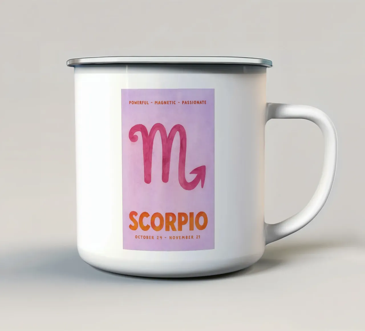 pittura zodiacale dello scorpione tazza in smalto da Shillas
