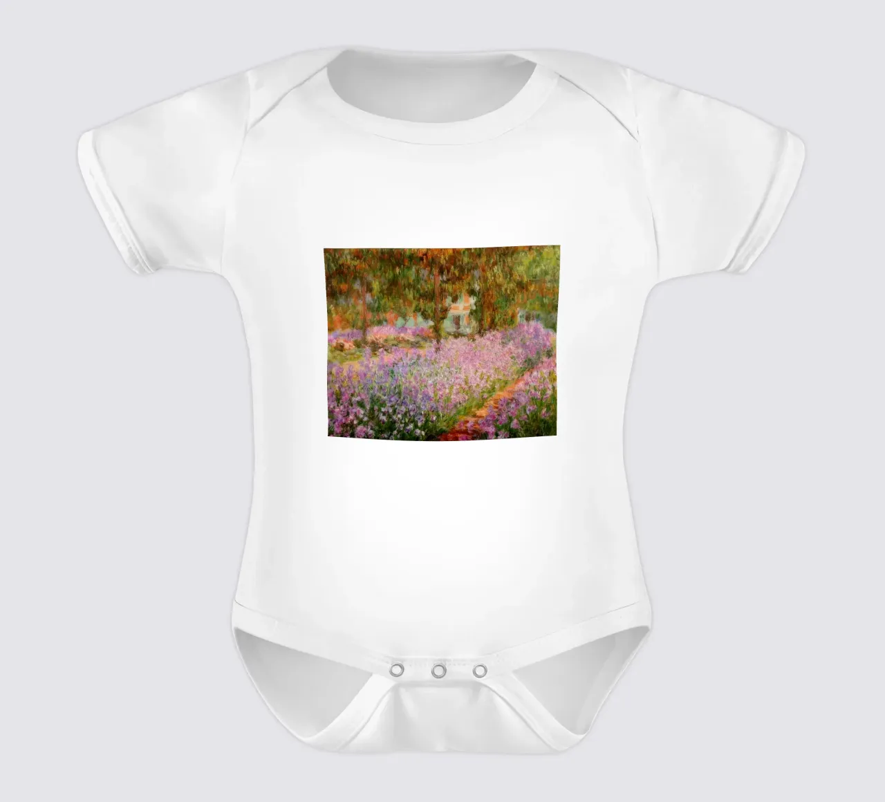 Claude Monet Iris nel giardino di Monet MOnet body neonato maniche corte da clay bobby