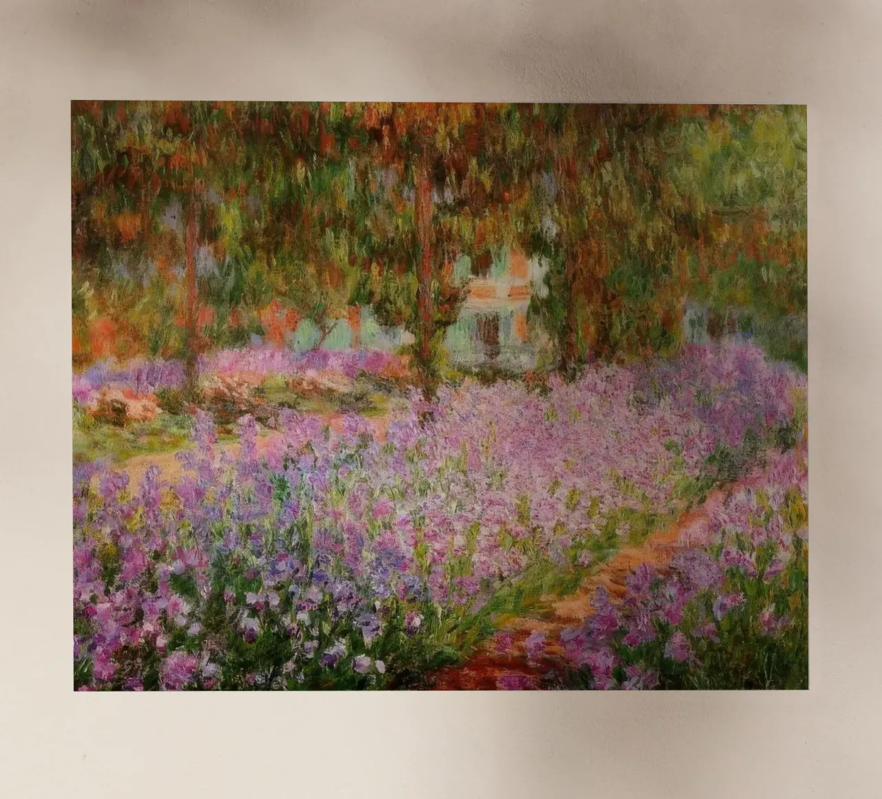 Claude Monet Iris nel giardino di Monet MOnet pellicola backlit da clay bobby