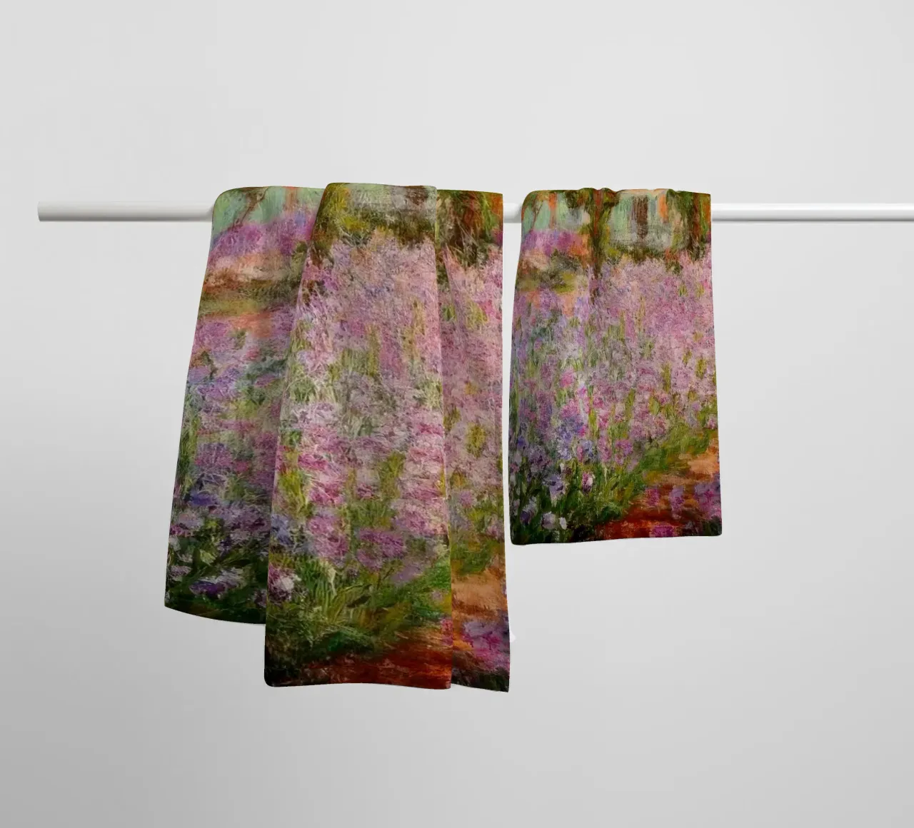 Claude Monet Iris nel giardino di Monet MOnet asciugamano da bagno da clay bobby