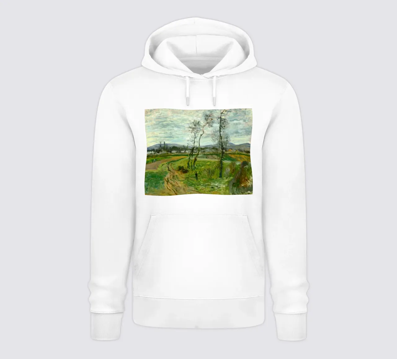 MOnet Claude Monet Un campo a Gennevilliers felpa con cappuccio da clay bobby