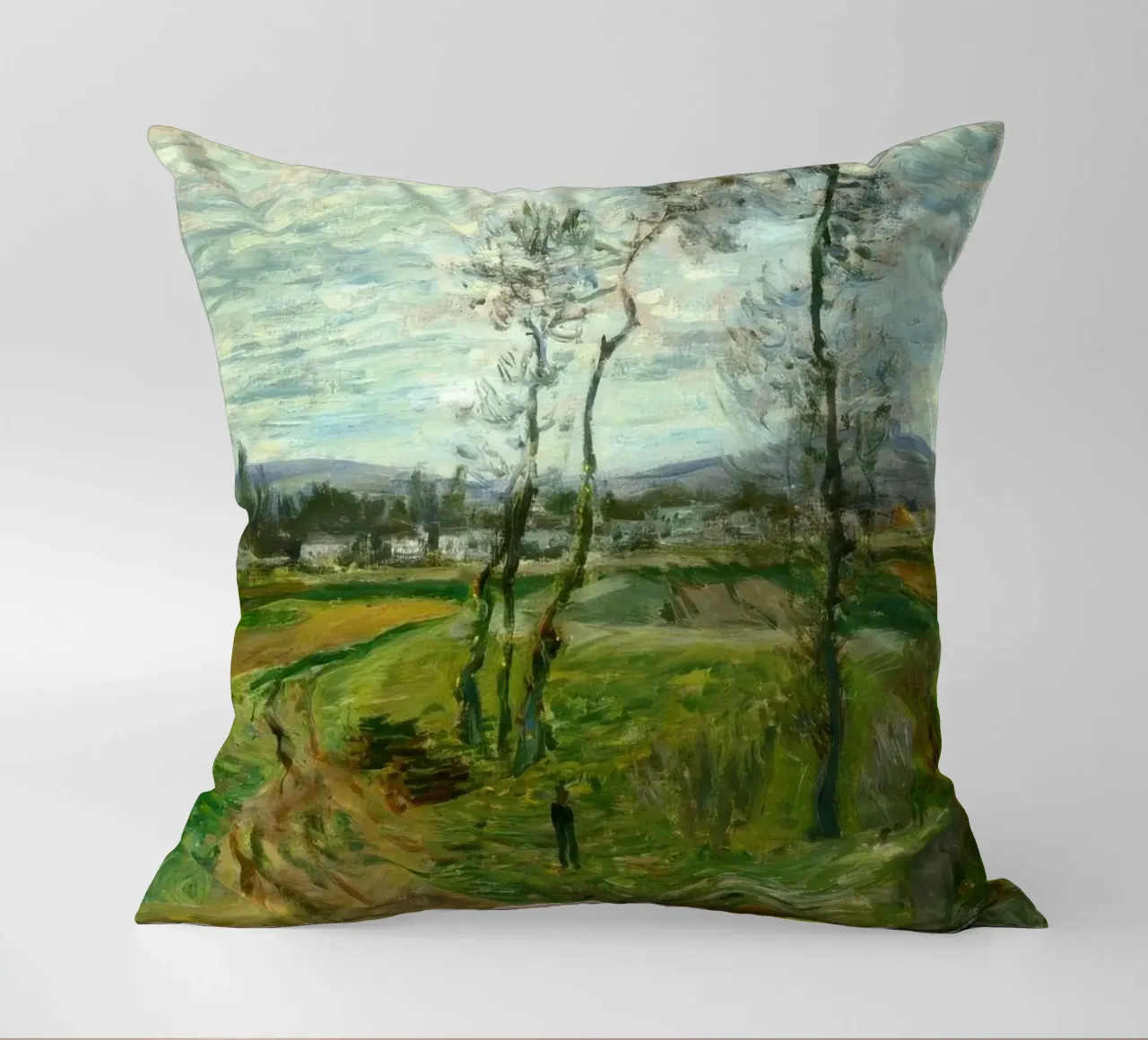 MOnet Claude Monet Un campo a Gennevilliers cuscino da clay bobby