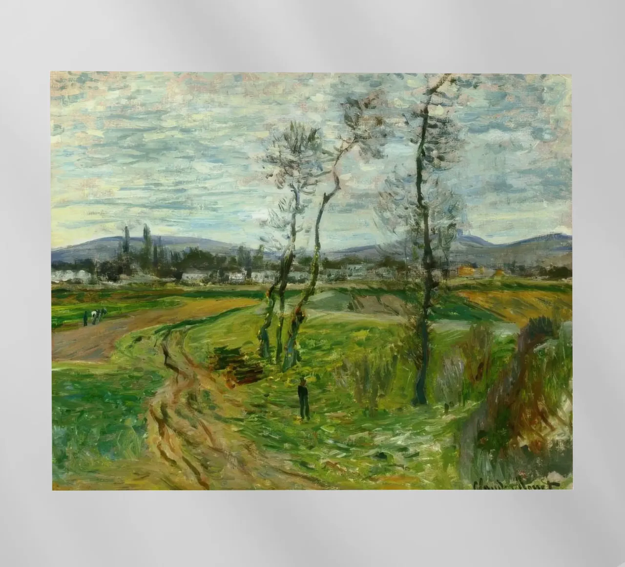 MOnet Claude Monet Un campo a Gennevilliers pellicola backlit da clay bobby