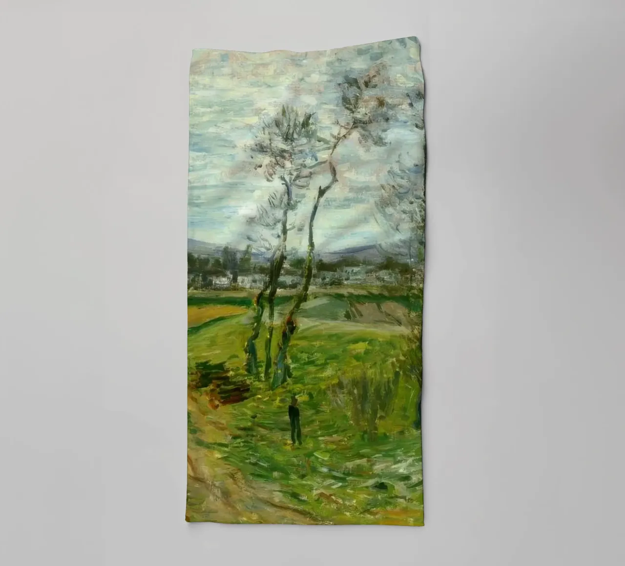 MOnet Claude Monet A Field At Gennevilliers towel by clay bobby