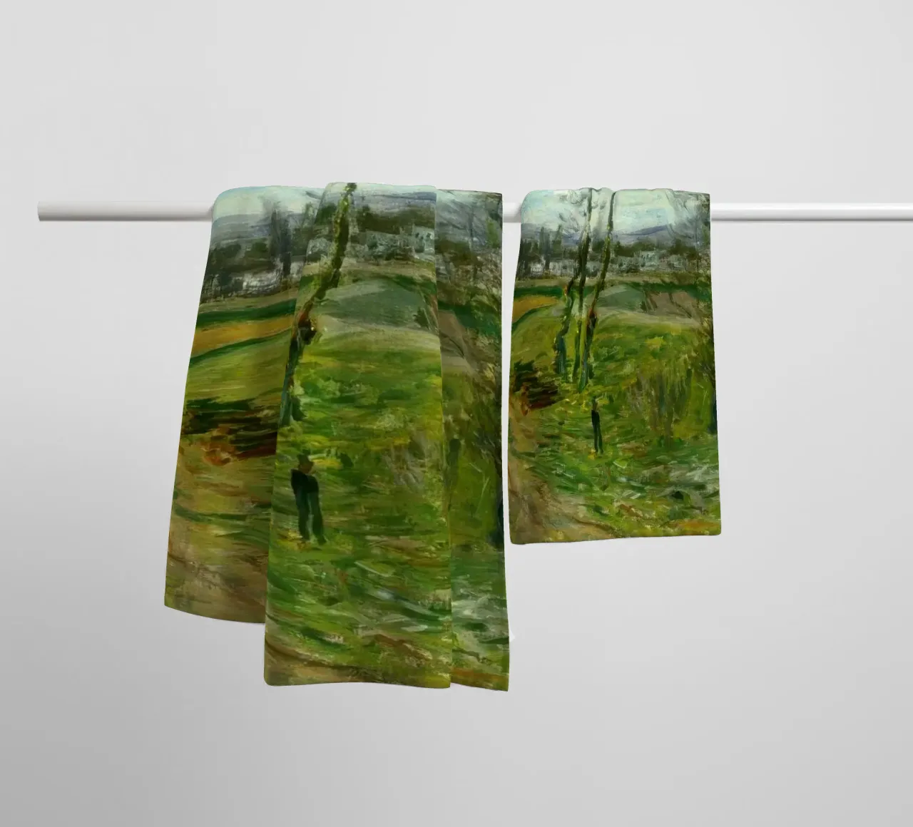 MOnet Claude Monet A Field At Gennevilliers towel by clay bobby