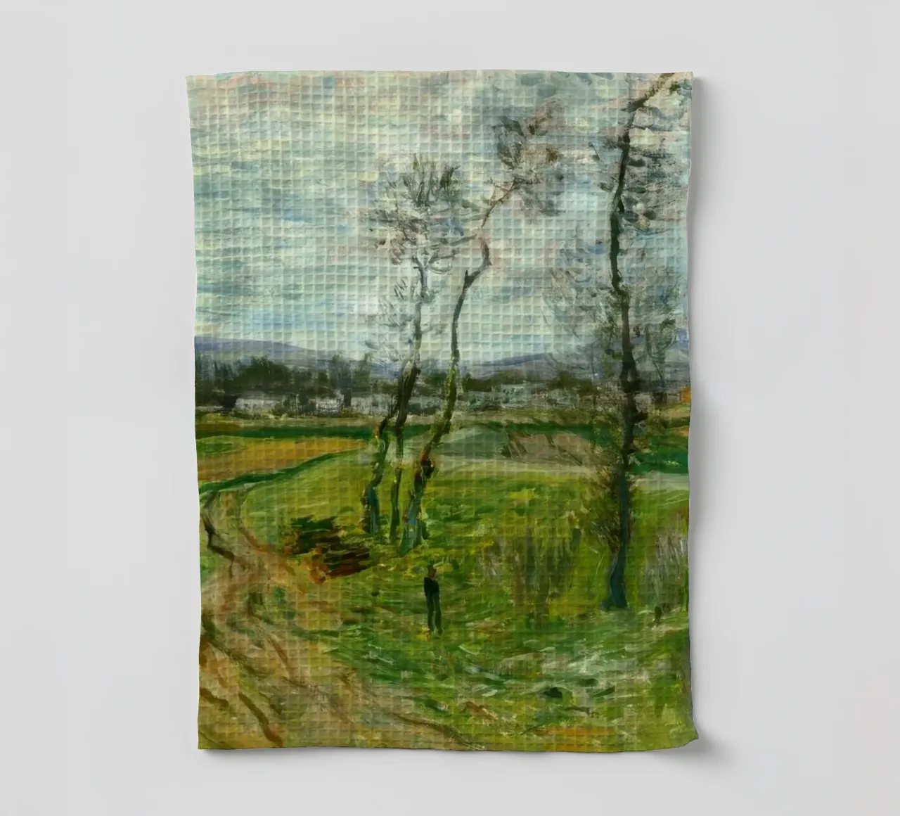 MOnet Claude Monet Un champ à Gennevilliers torchon de clay bobby