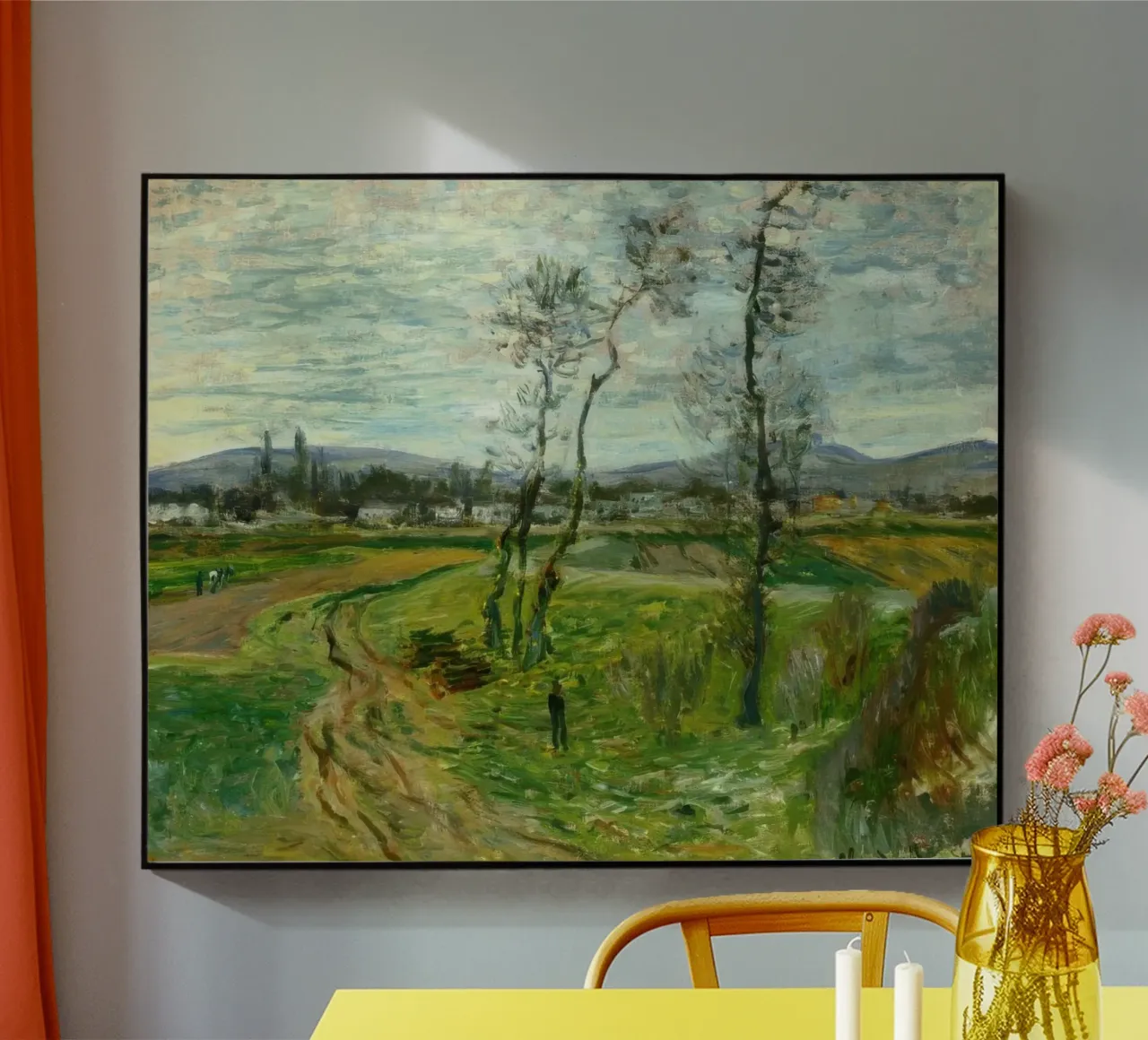 MOnet Claude Monet Un campo a Gennevilliers plexiglass da clay bobby