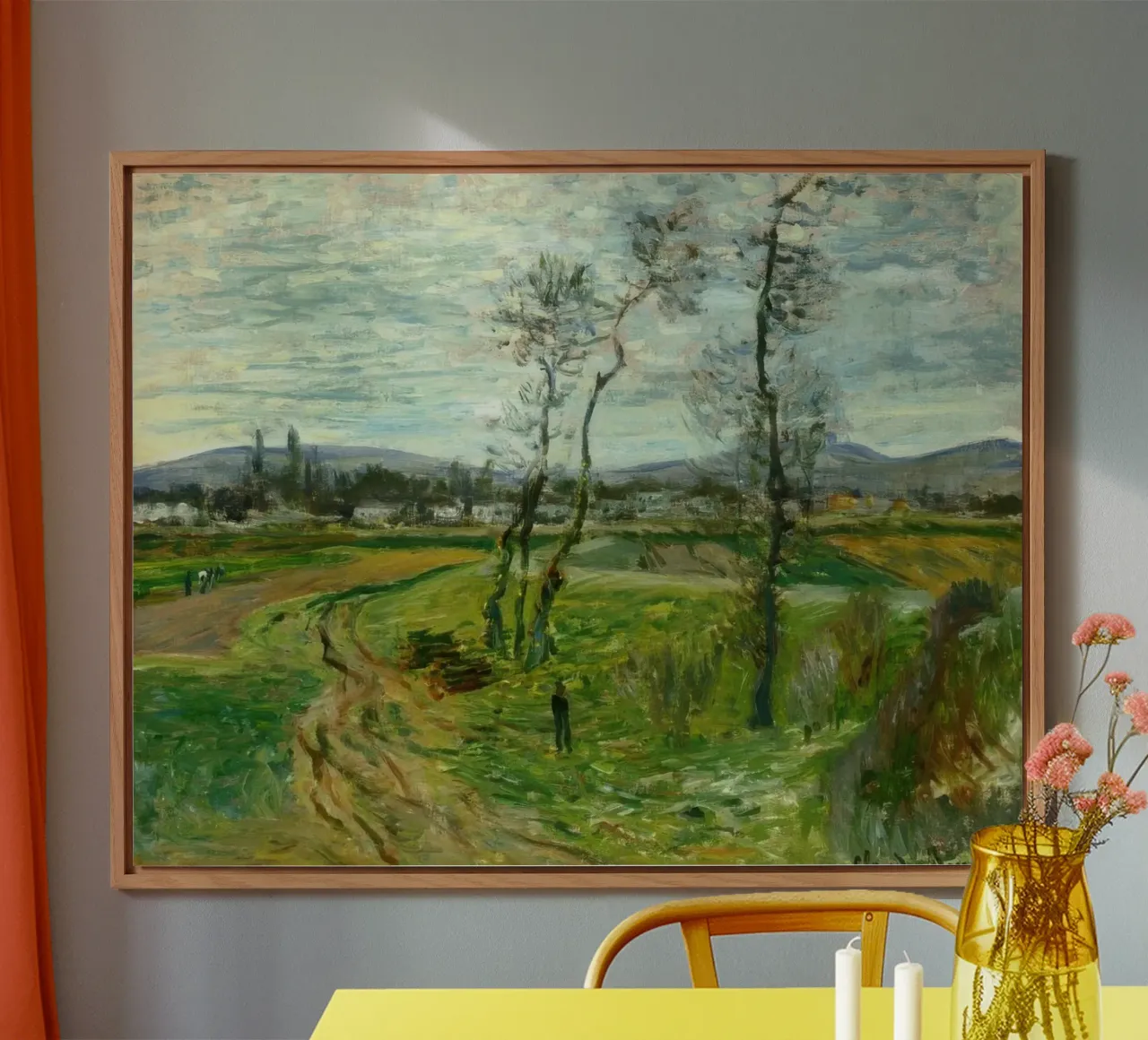 MOnet Claude Monet Un campo a Gennevilliers alluminio dibond da clay bobby