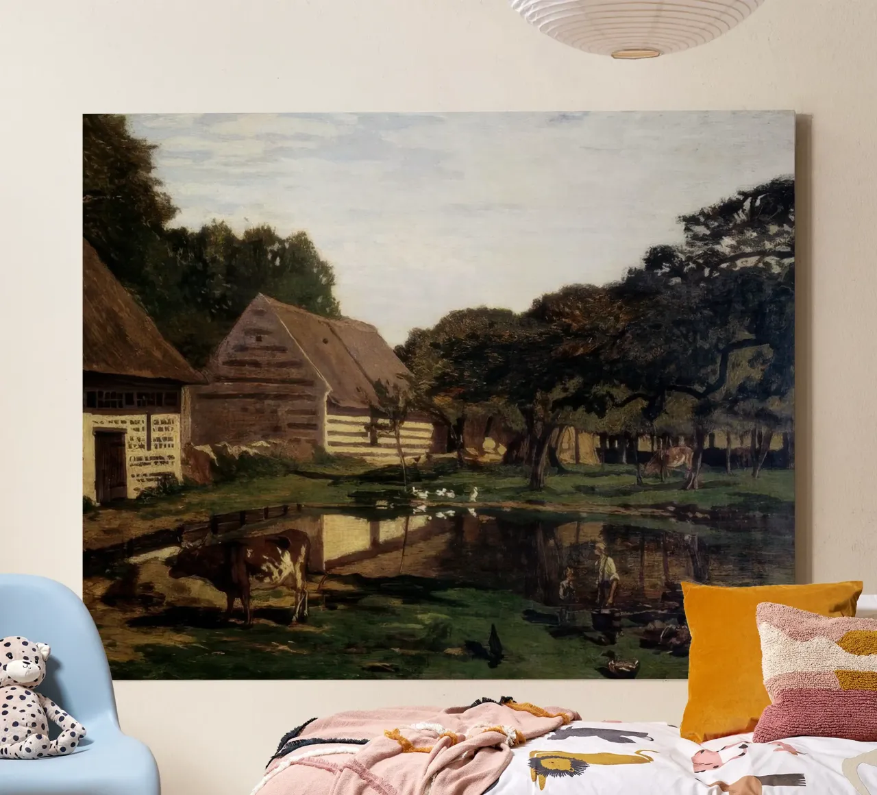 Claude Monet Un'aia in Normandia tela da clay bobby
