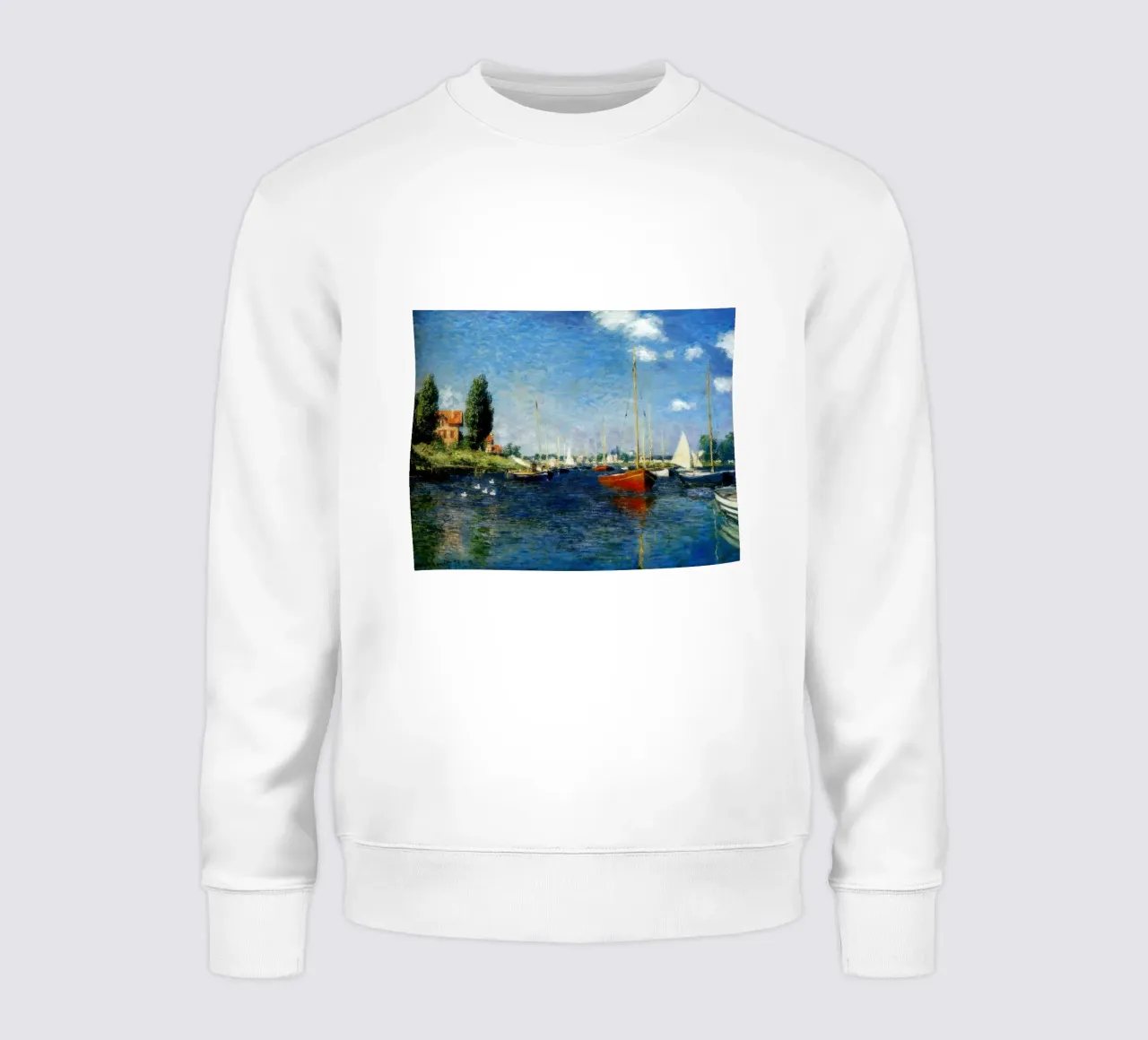 Claude Monet Argenteuil (Barche rosse) felpa da clay bobby