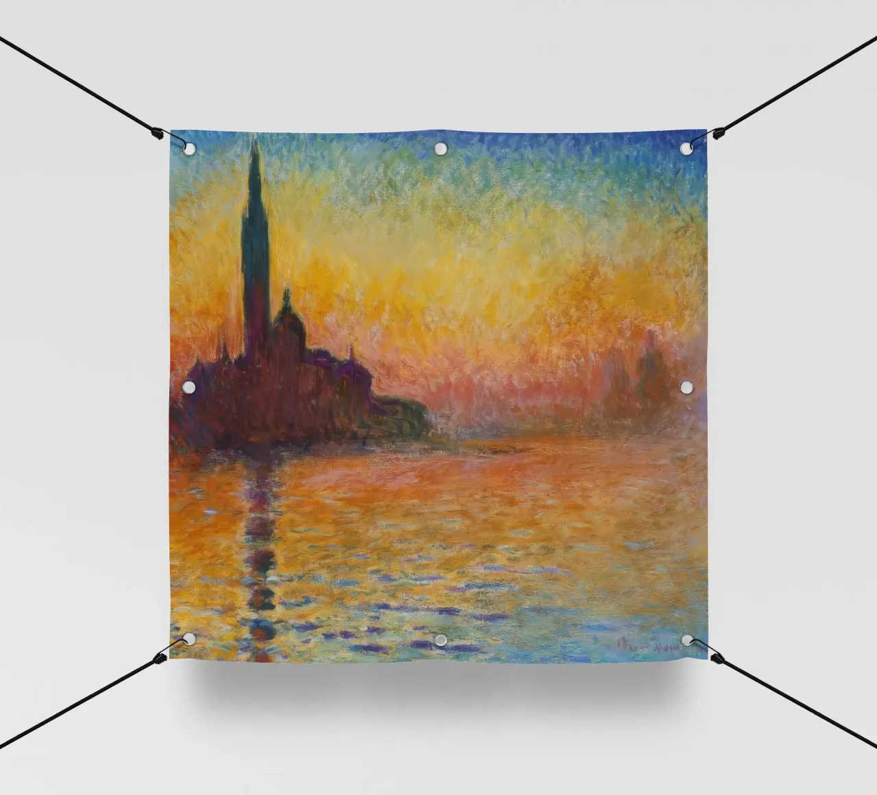 Claude Monet San Giorgio Maggiore At Dusk telo in pvc da clay bobby