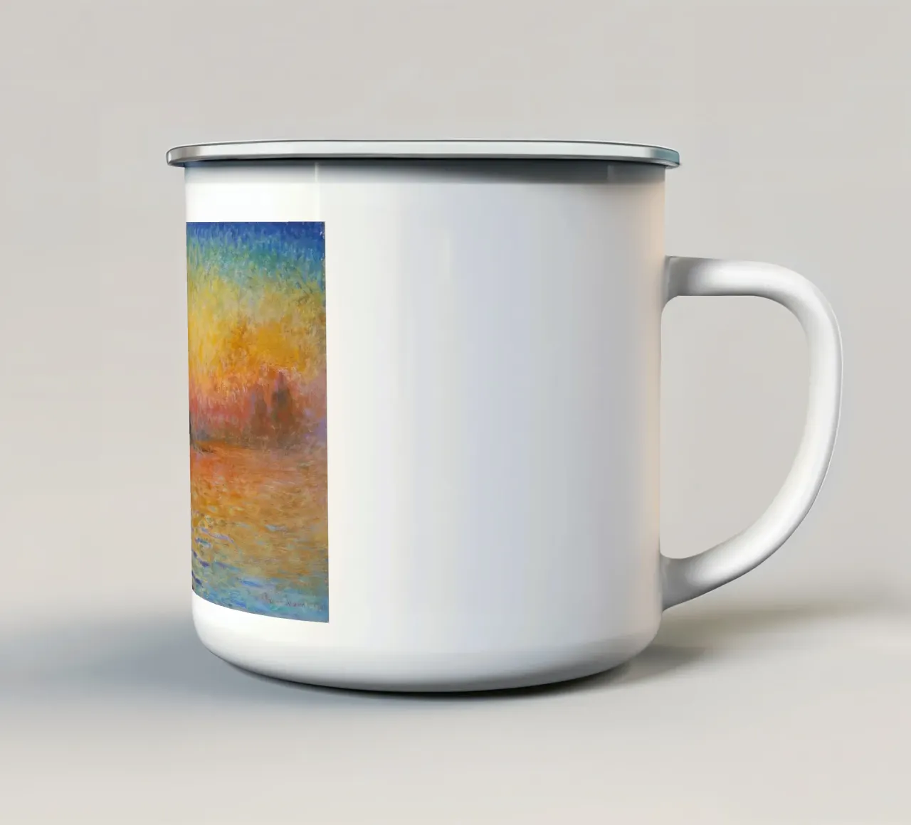 Claude Monet San Giorgio Maggiore At Dusk tazza in smalto da clay bobby
